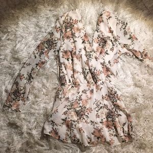 Floral long sleeve romper